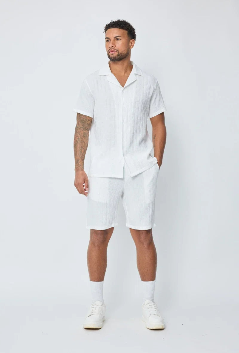 Short sleeve shirt with shorts