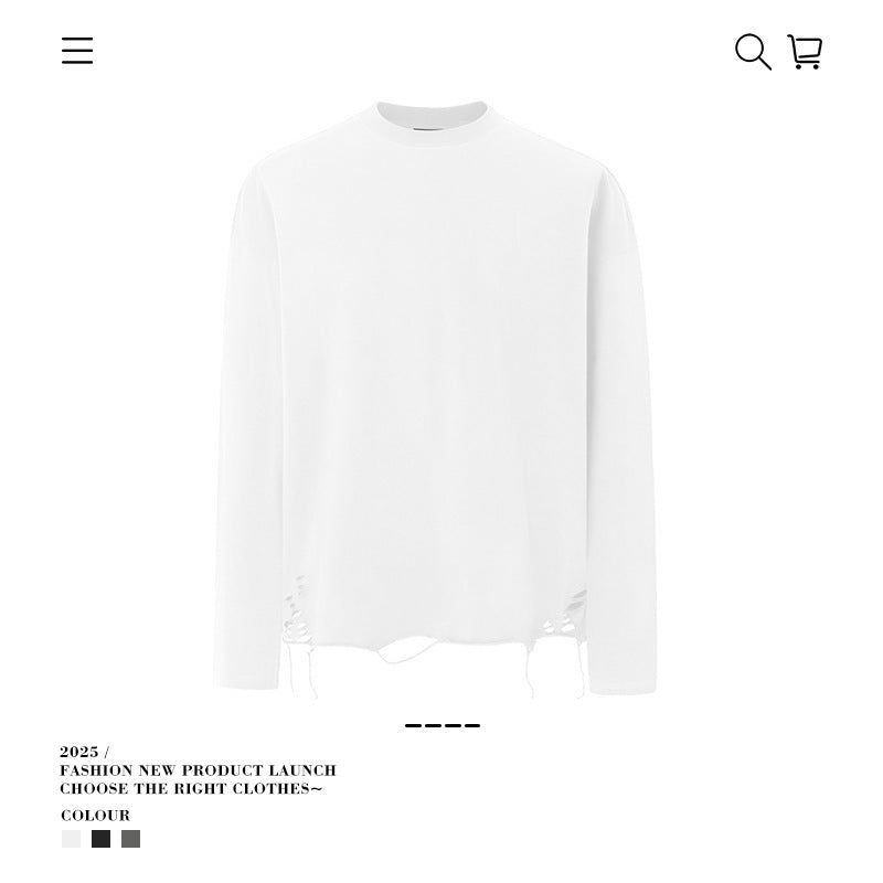 Long Sleeve T-shirt Bottoming Shirt Burrs