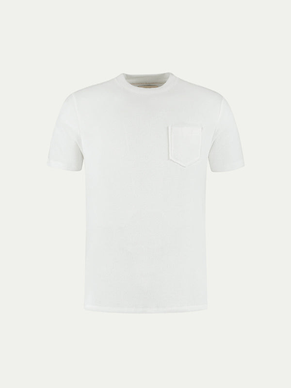 WHITE TERRY T-SHIRT