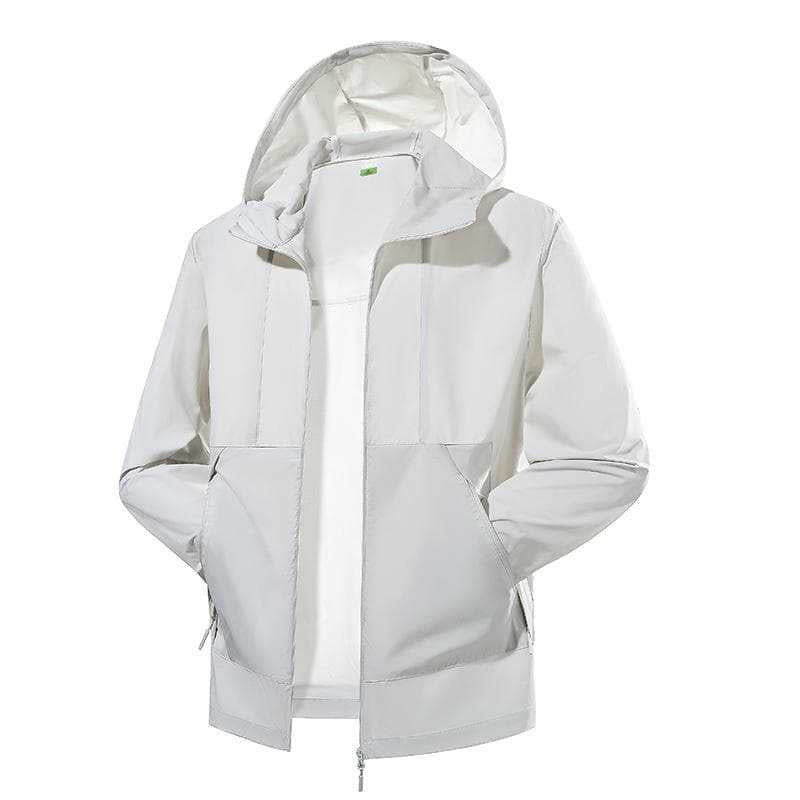 WHITE WINDBREAKER