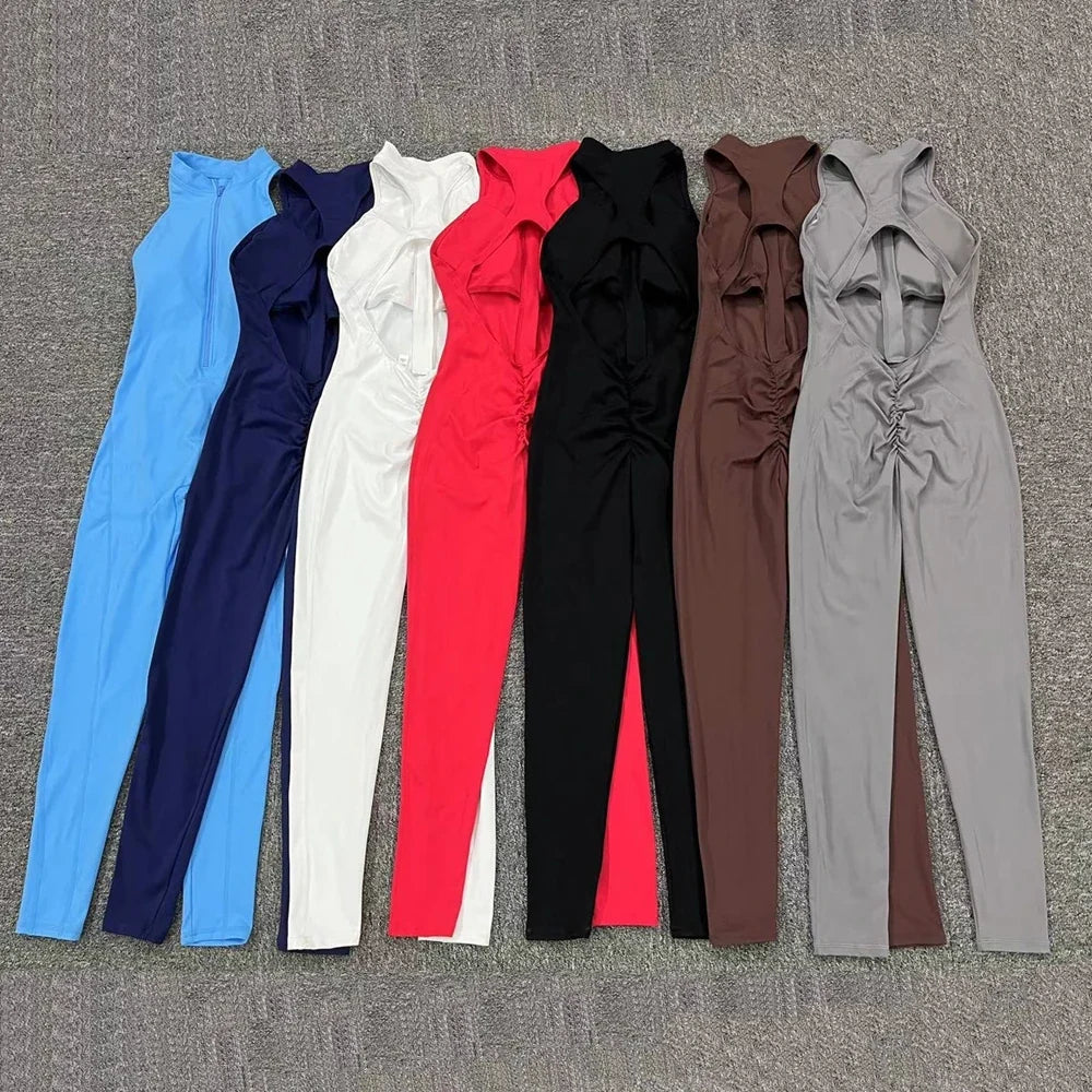 Zipper Women Tracksuit Pad Yoga Set