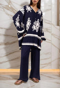 geometric print shirt and pants set