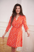 Short flowered flowery dress