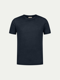 NAVY LINEN T-SHIRT