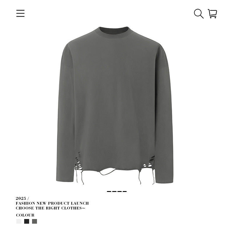 Long Sleeve T-shirt Bottoming Shirt Burrs